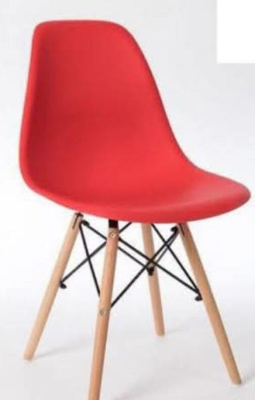 chaise moderne rouge